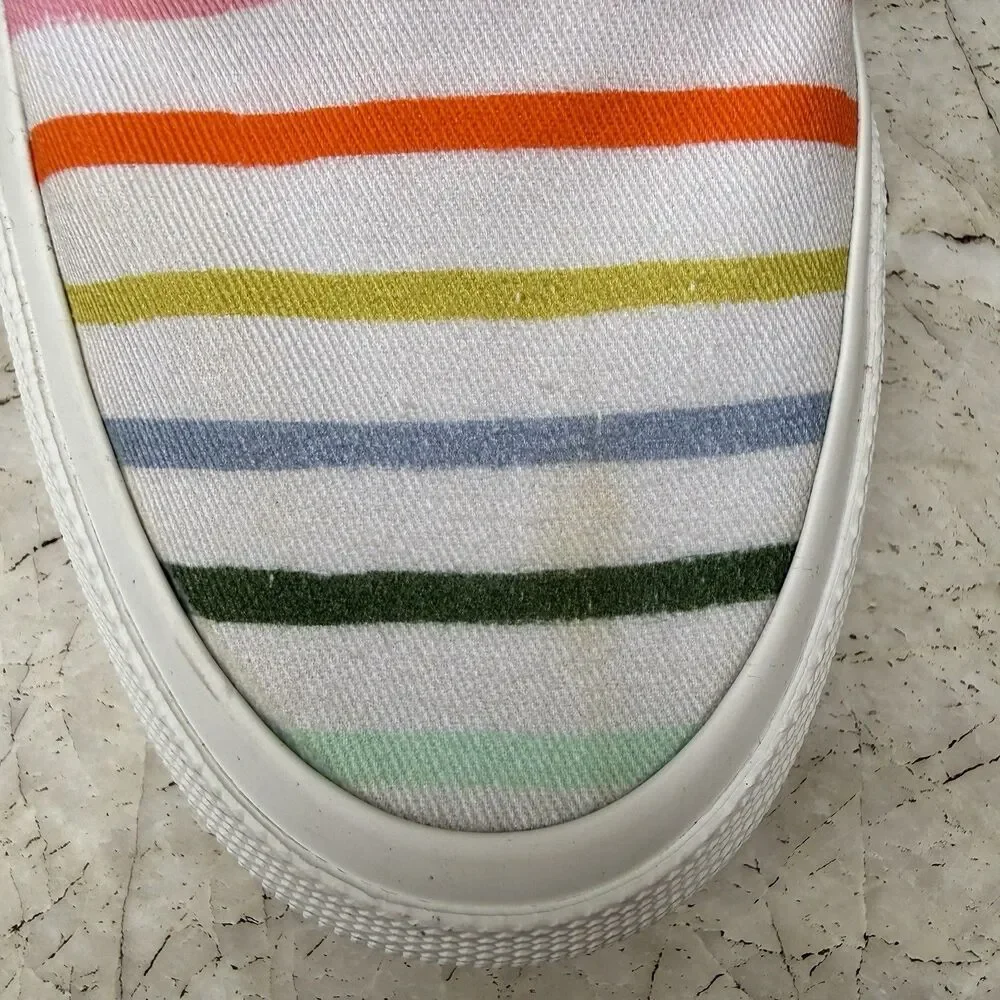 Keds x Rifle Paper Co. NWT Women’s Size 9 Anchor Happy Rainbow Stripe Sneakers